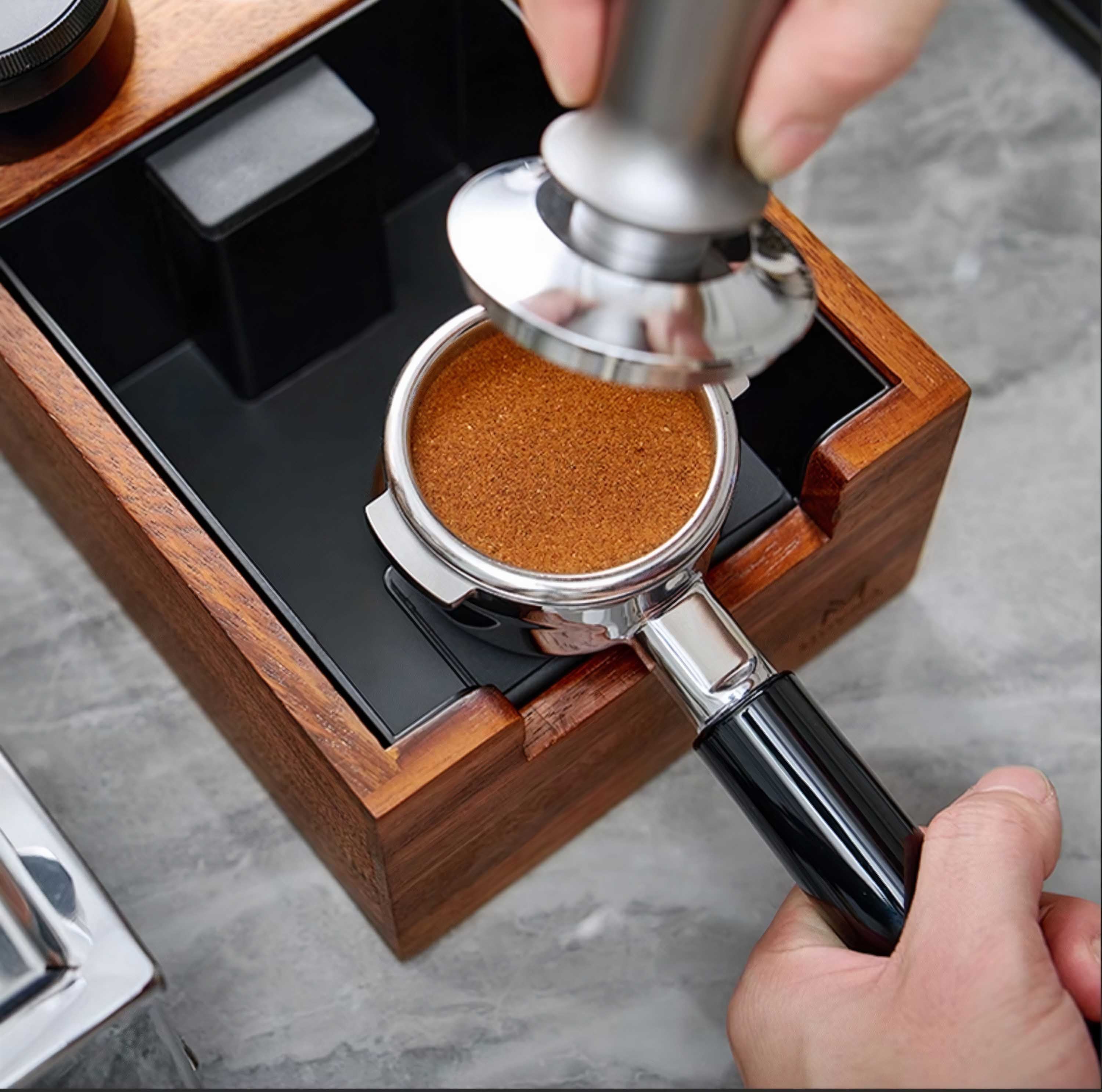 Portable Tamping Station With Knock Box For Espresso - MUVNA - Lastaforest