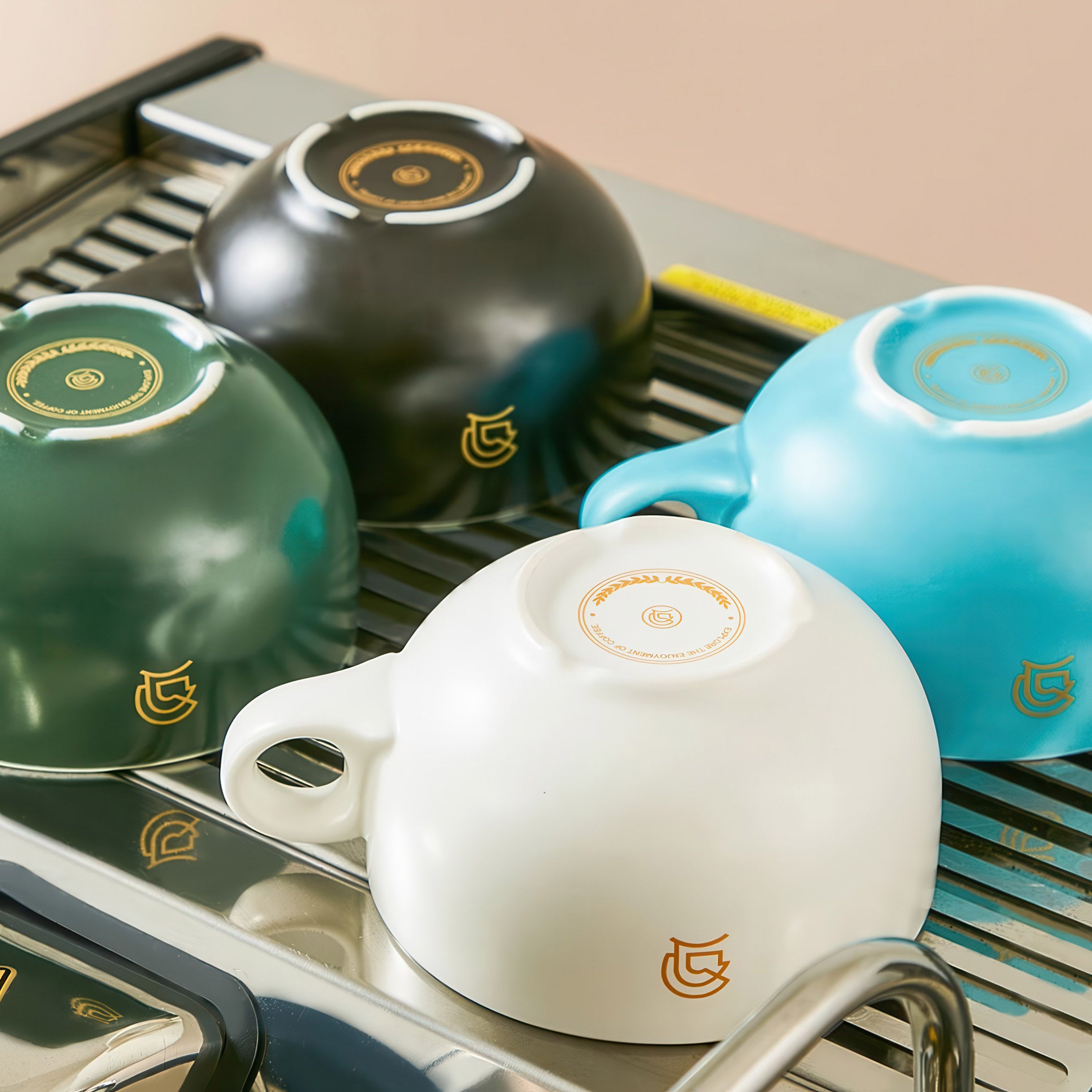 Keramik-Kaffeetasse mit Untertasse Set
