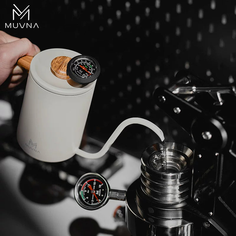 MUVNA Bar Mechanical ThermometerHand-poured Espresso Milk Foam Clip Thermometer