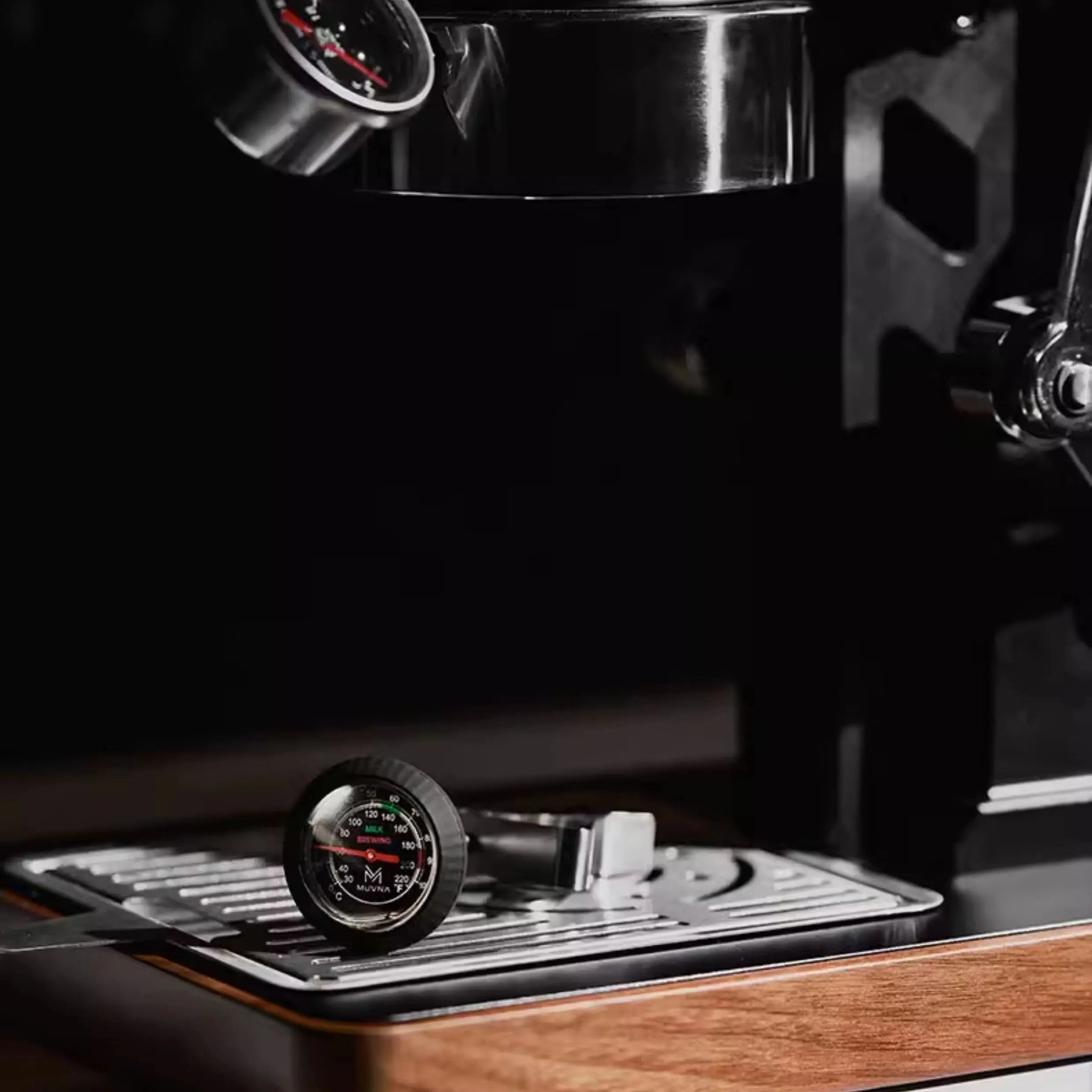 MUVNA Bar Mechanical ThermometerHand-poured Espresso Milk Foam Clip Thermometer