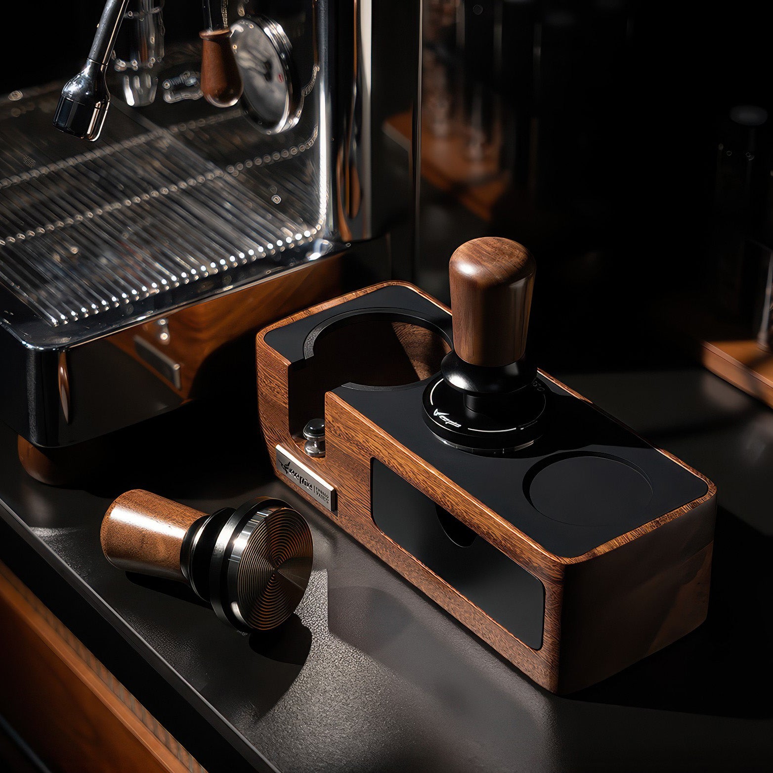 Walnut Coffee Tamper Balanced Design - Thumbnail 4