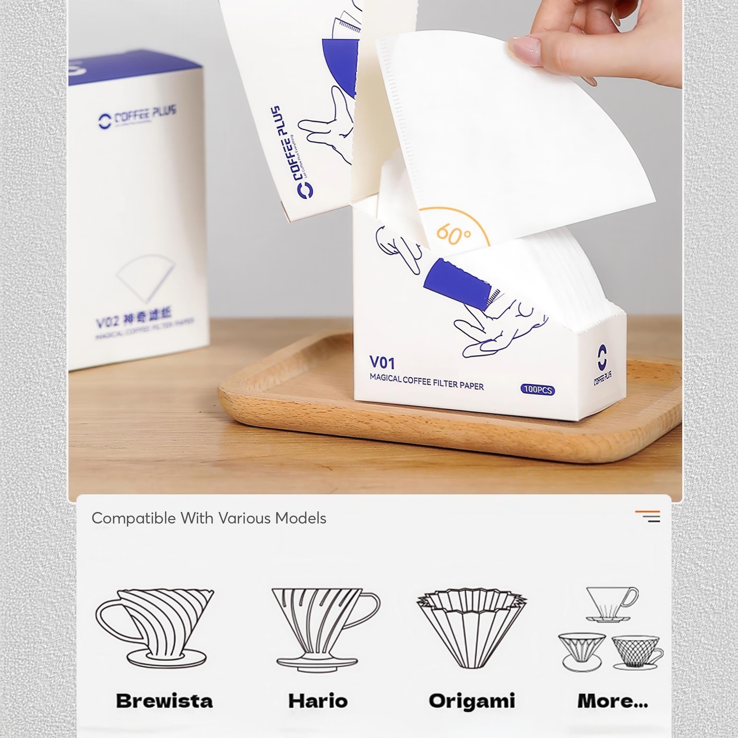 V60 Non-Woven Coffee Filter Paper Fast Flow