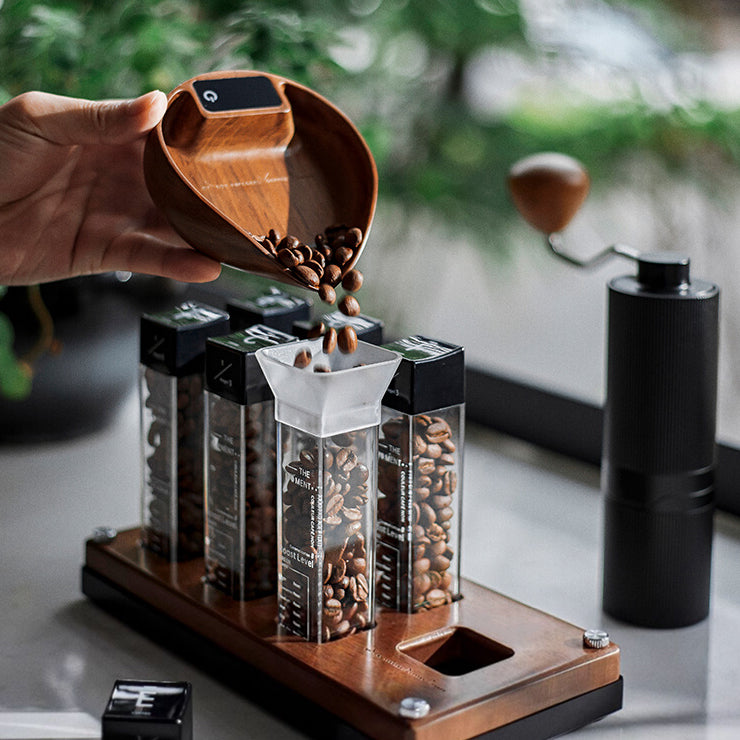 Electronic Walnut Coffee Scale With Leaf Shade - MUVNA - Lastaforest
