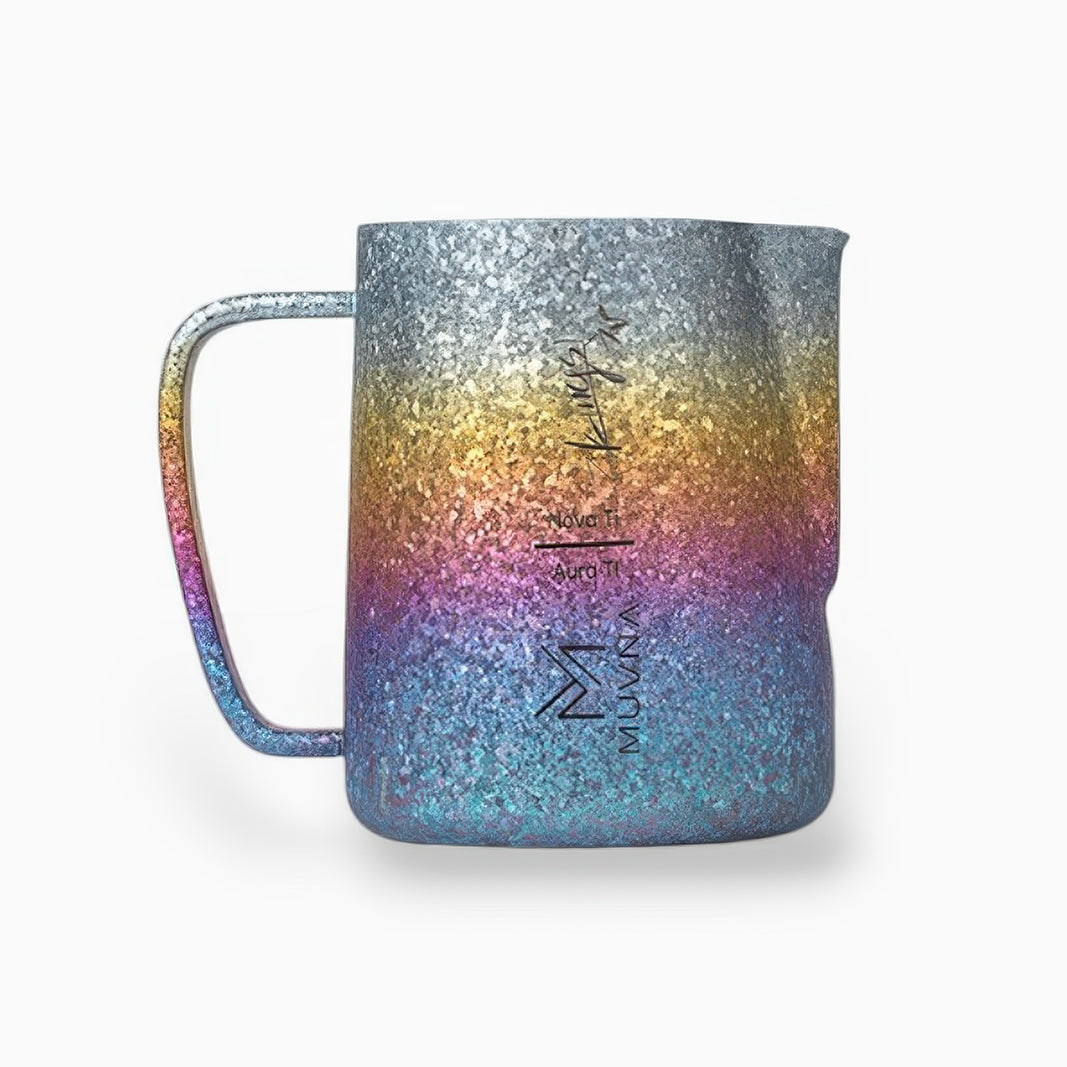 Aurora Crystal Titanium Latte Pitcher