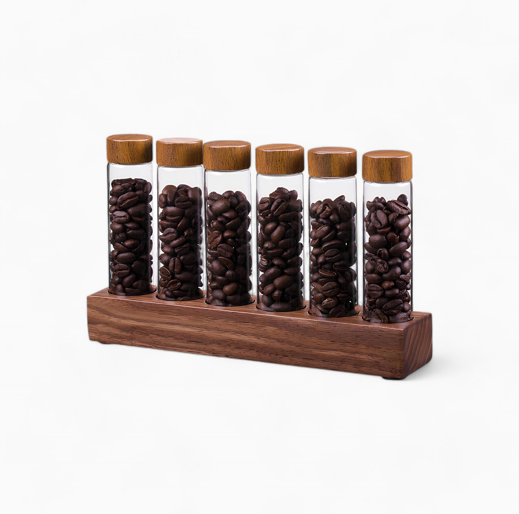 Coffee Beans Storage Container Tube Glass Display Rack - Lastaforest