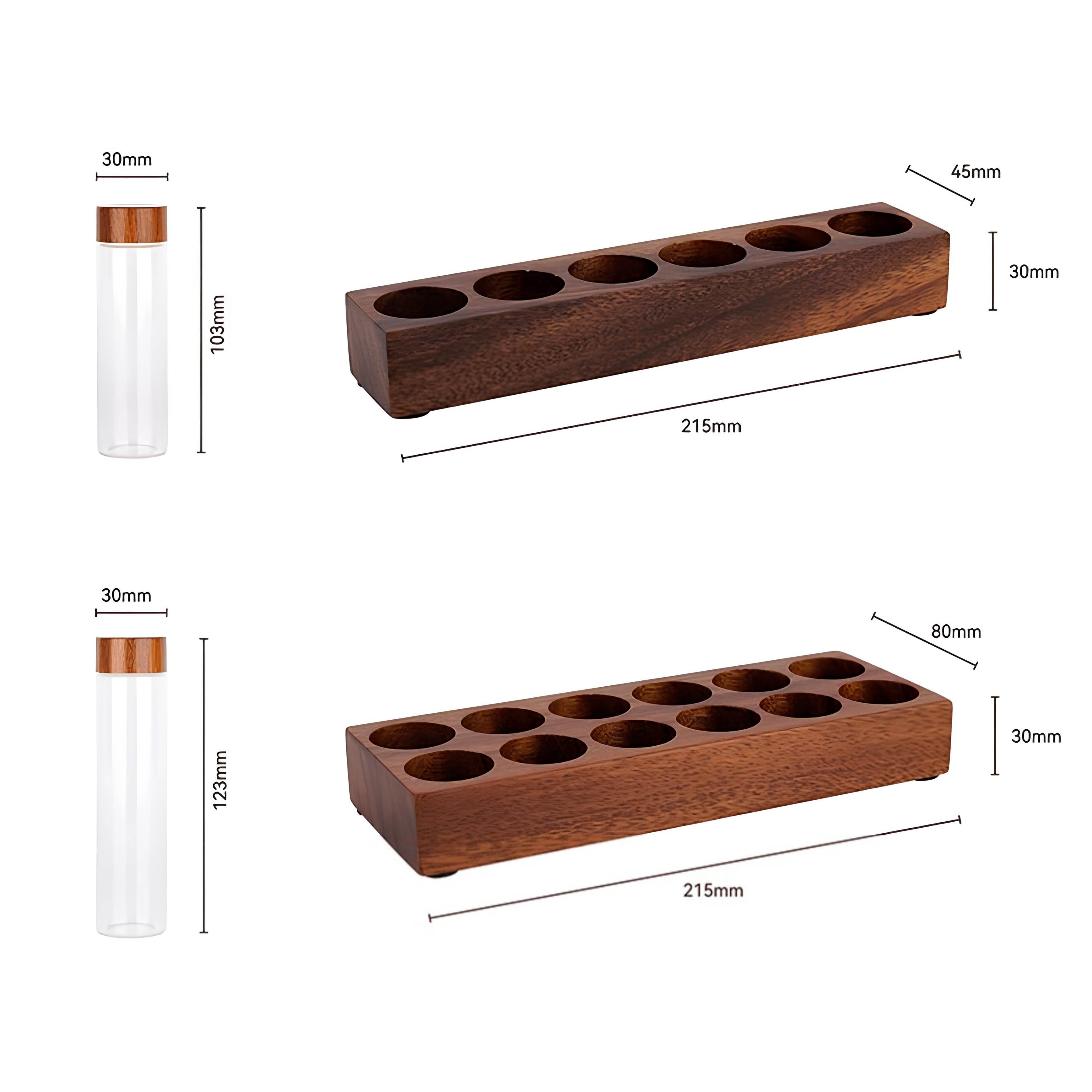 Coffee Beans Storage Container Tube Glass Display Rack - Lastaforest