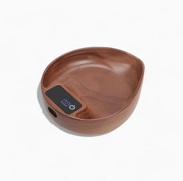 Electronic Walnut Coffee Scale With Leaf Shade