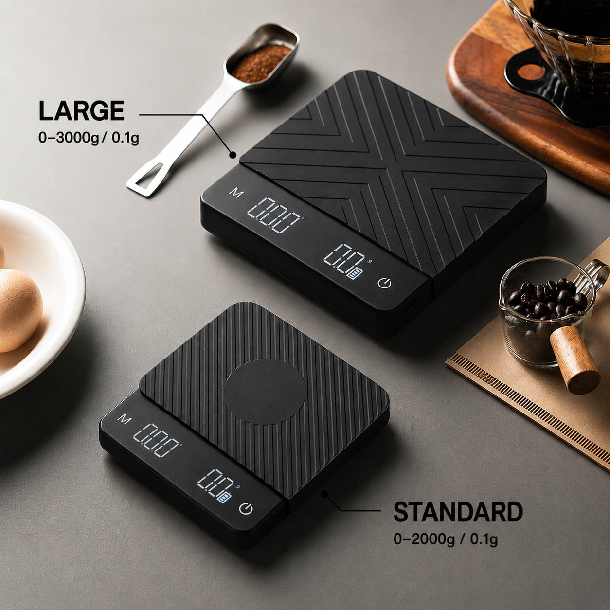 FlowSync Coffee Scale - 0.1g Precision,  Built-In Timer