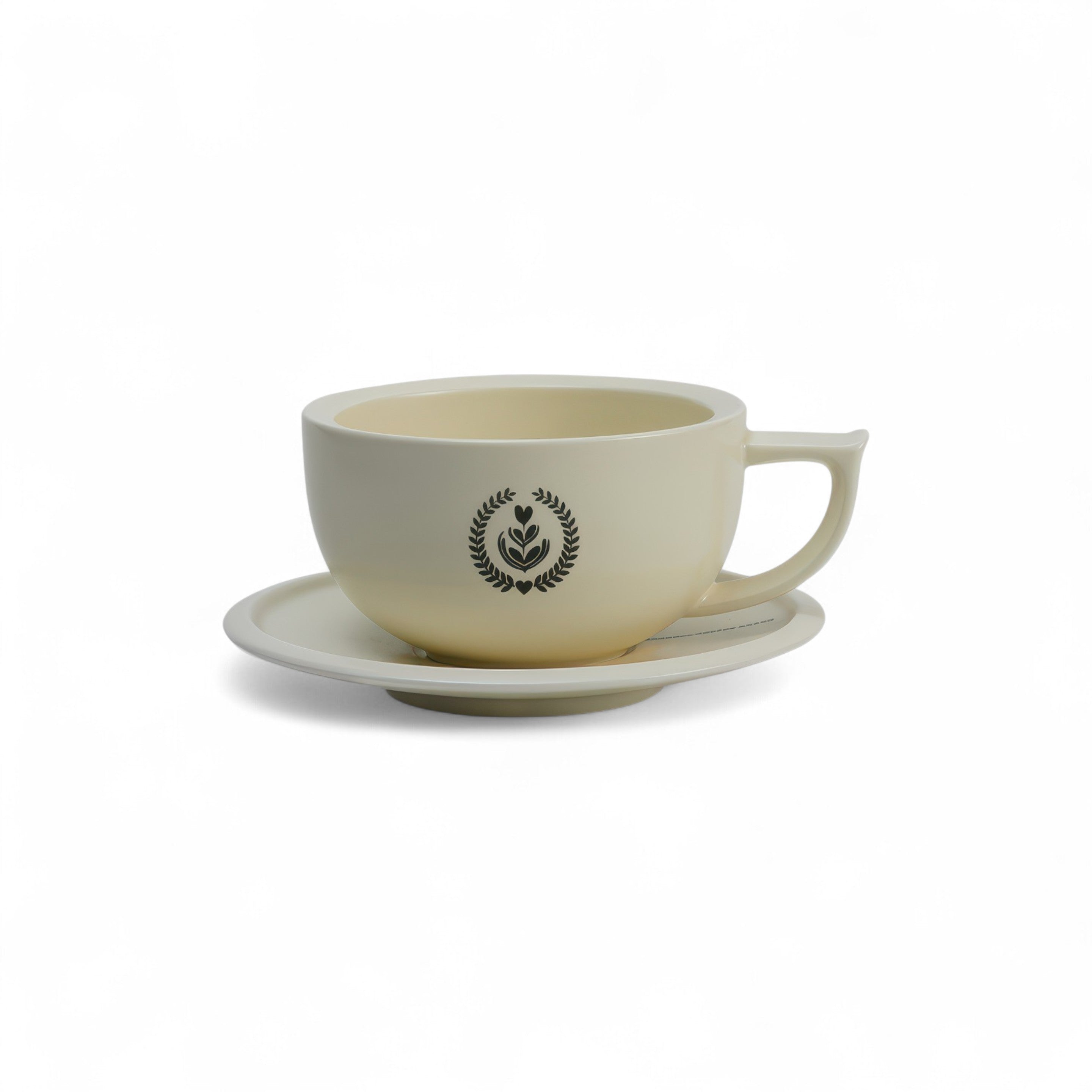 Embossed Ceramic Latte Cup 280ml - Thumbnail 5