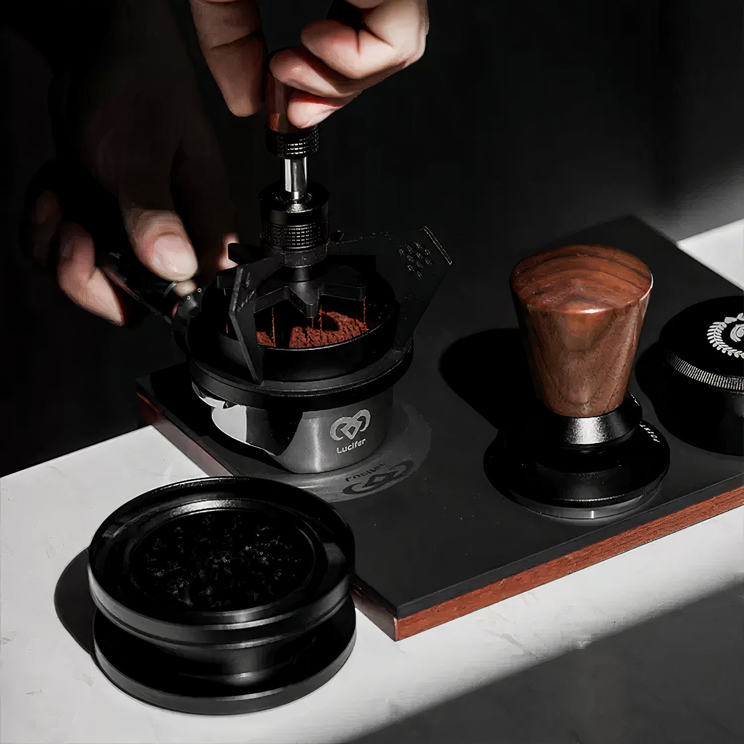 Geared Spinning WDT Tool - Espresso Distribution - MUVNA - Lastaforest