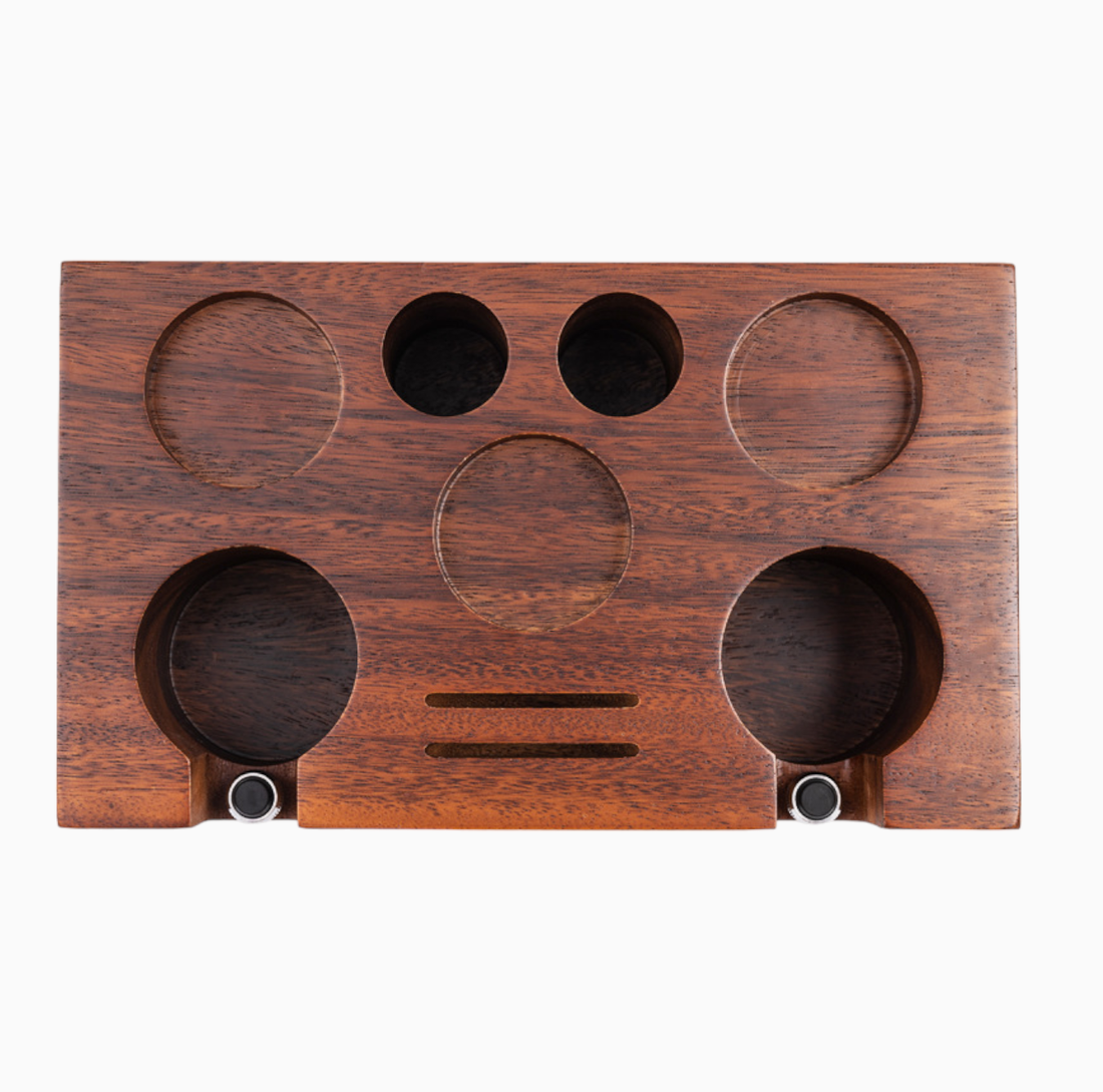 Walnut Coffee Organizer Box For Barista - Lastaforest