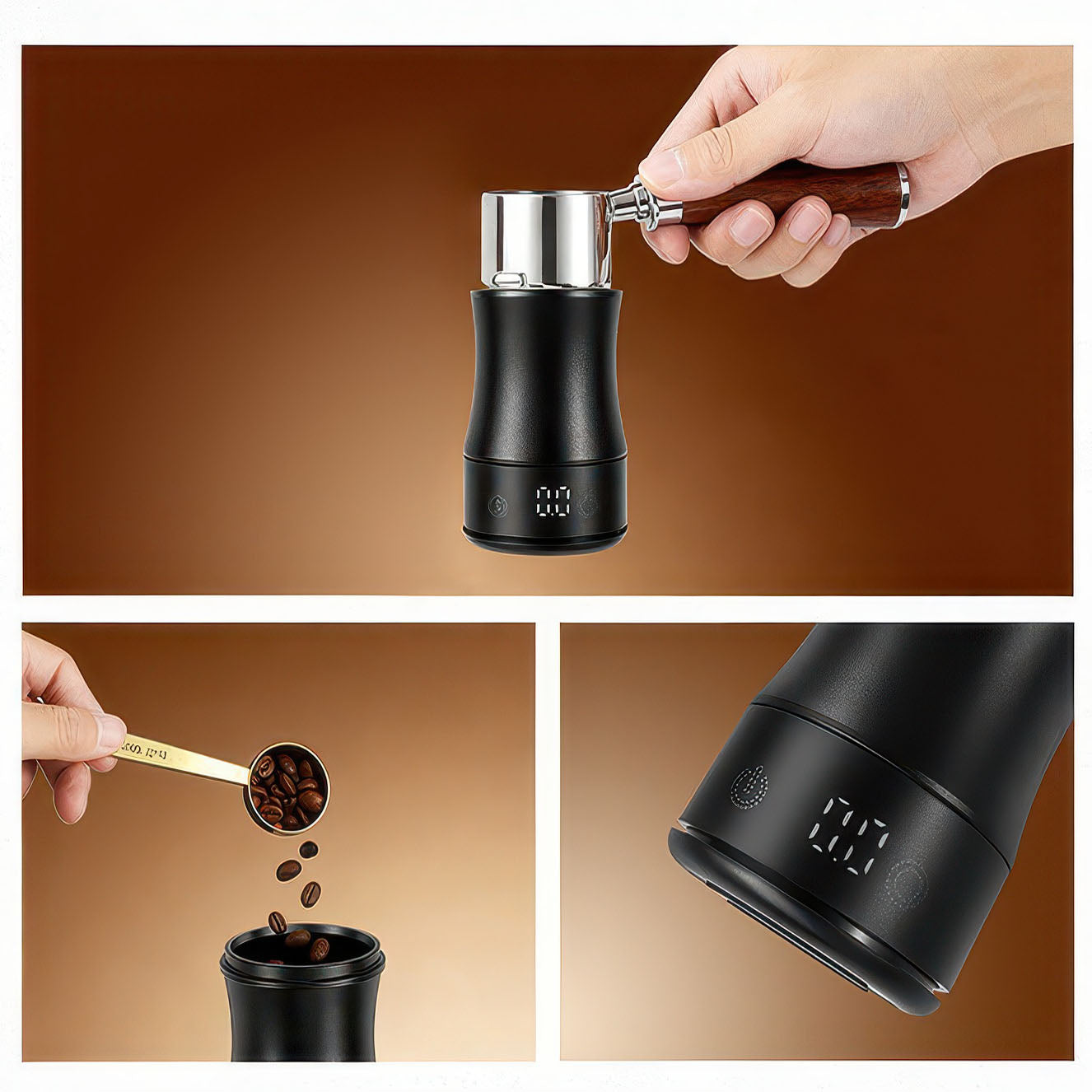 Coffee Dosing Cup with Built-In Scale