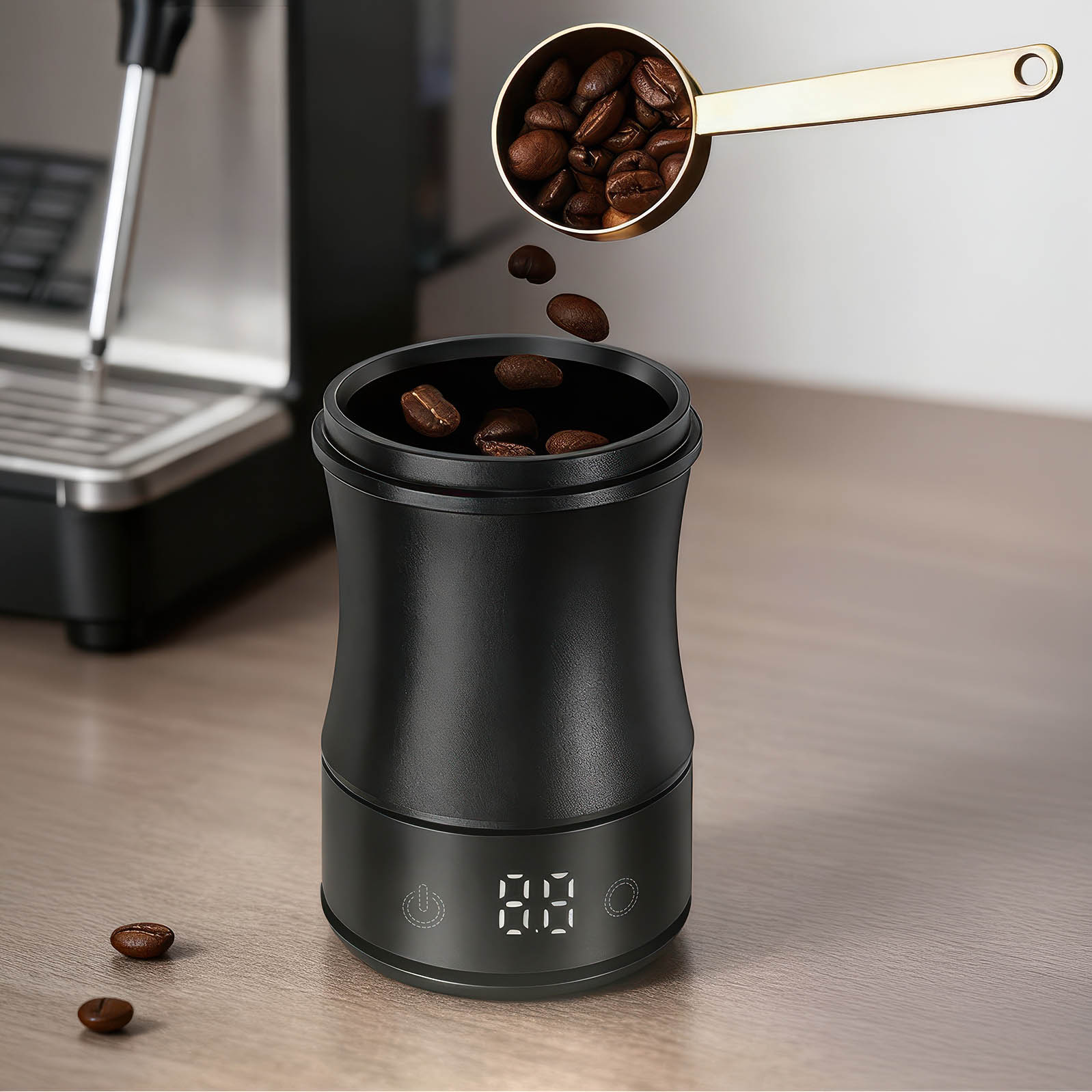 Coffee Dosing Cup with Built-In Scale