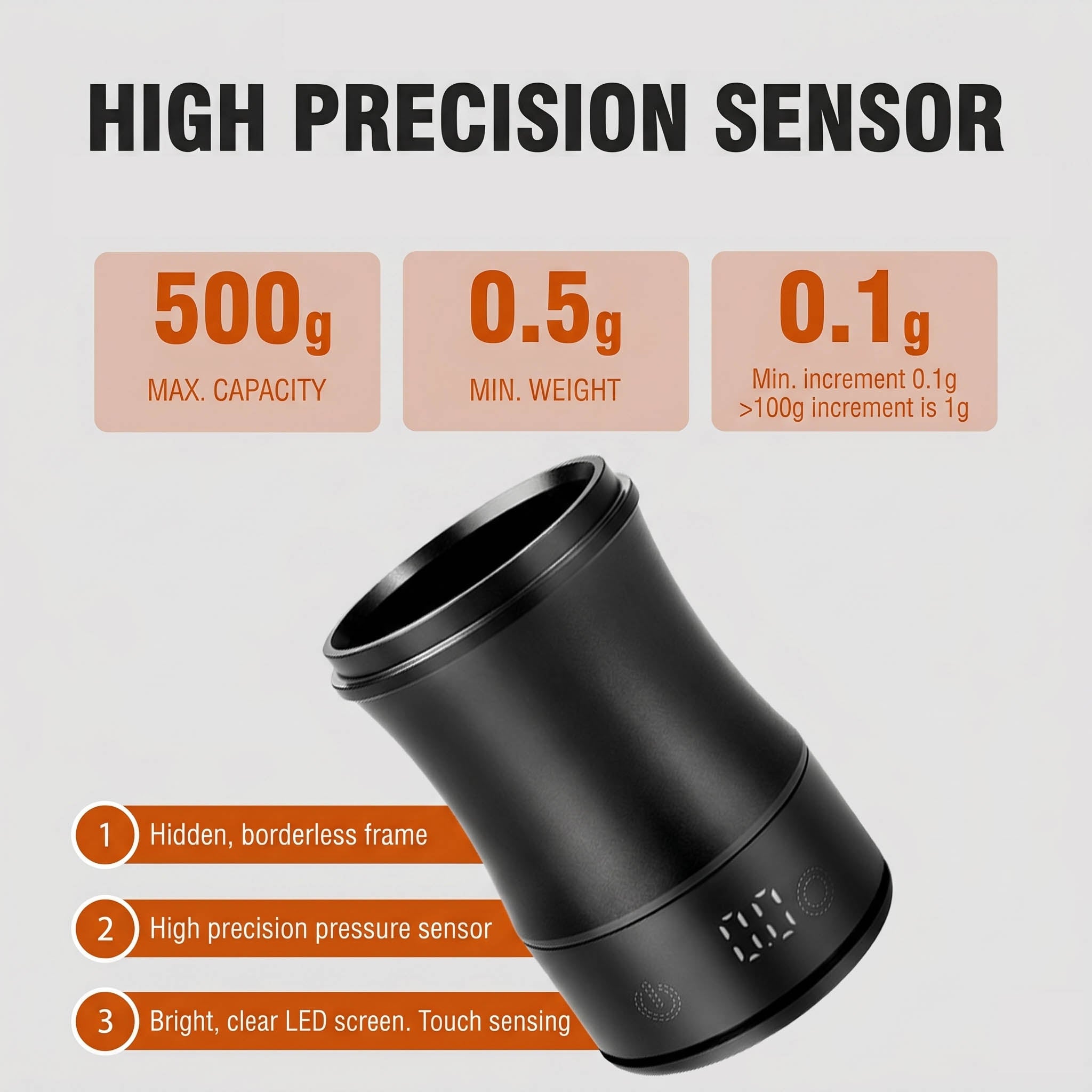 Coffee Dosing Cup with Built-In Scale