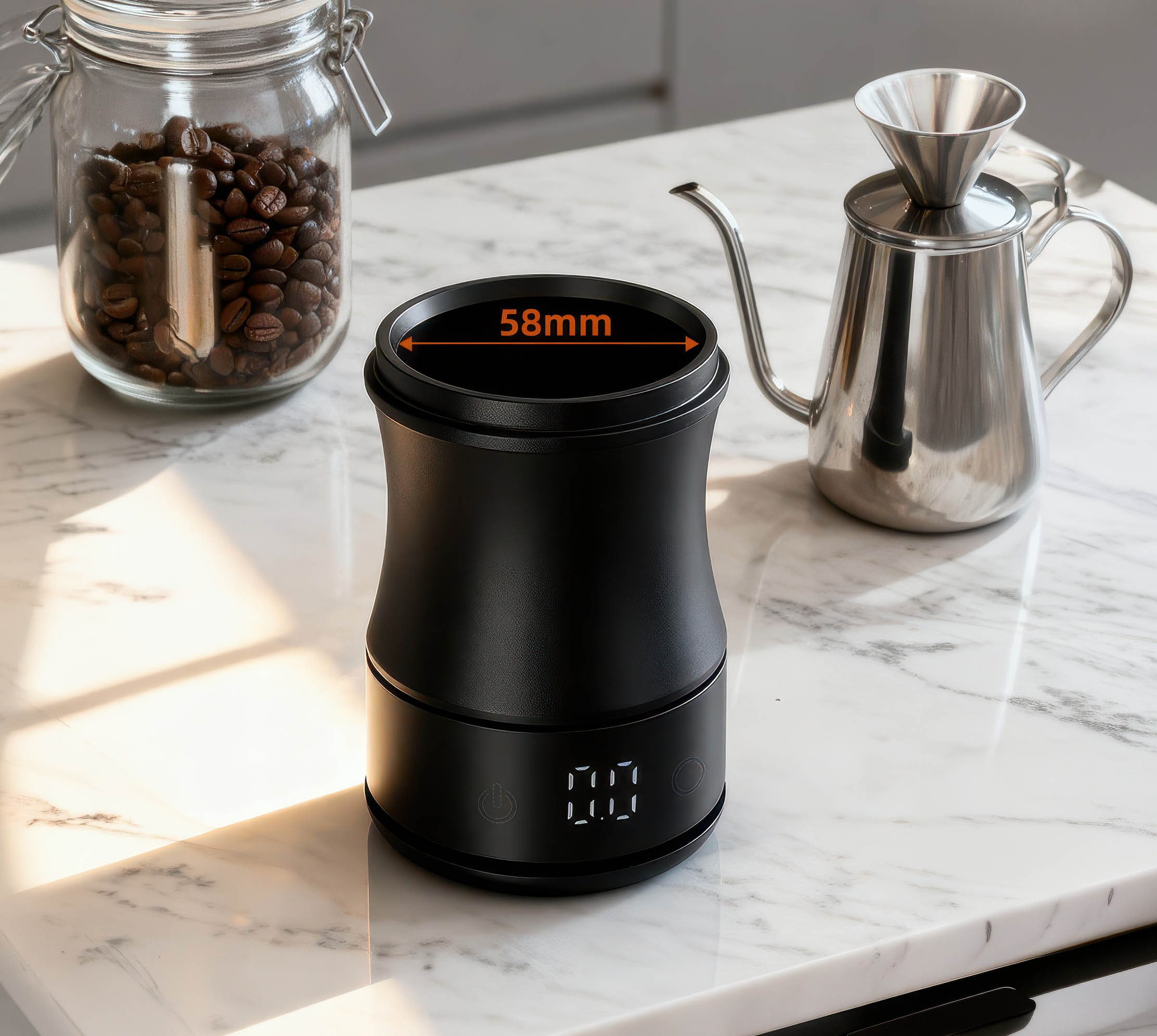 Coffee Dosing Cup with Built-In Scale