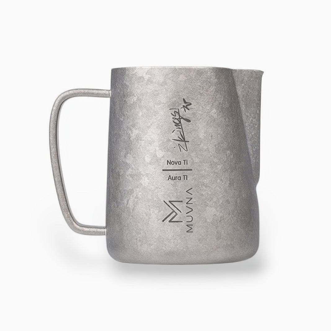 Aurora Titanium Latte Pitcher — Lightweight Precision | Lastaforest