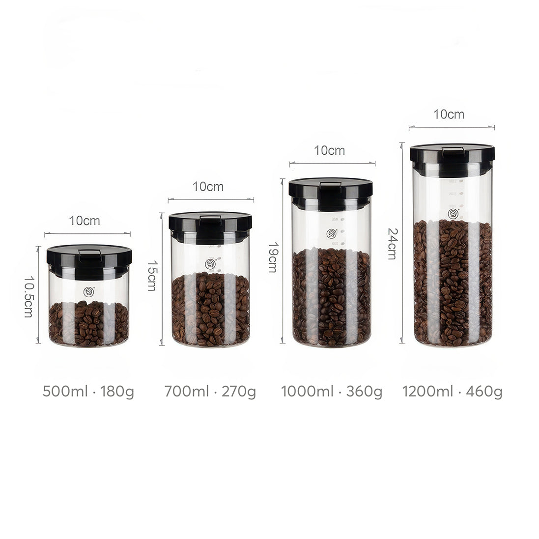 Airtight Coffee Bean Storage Jar