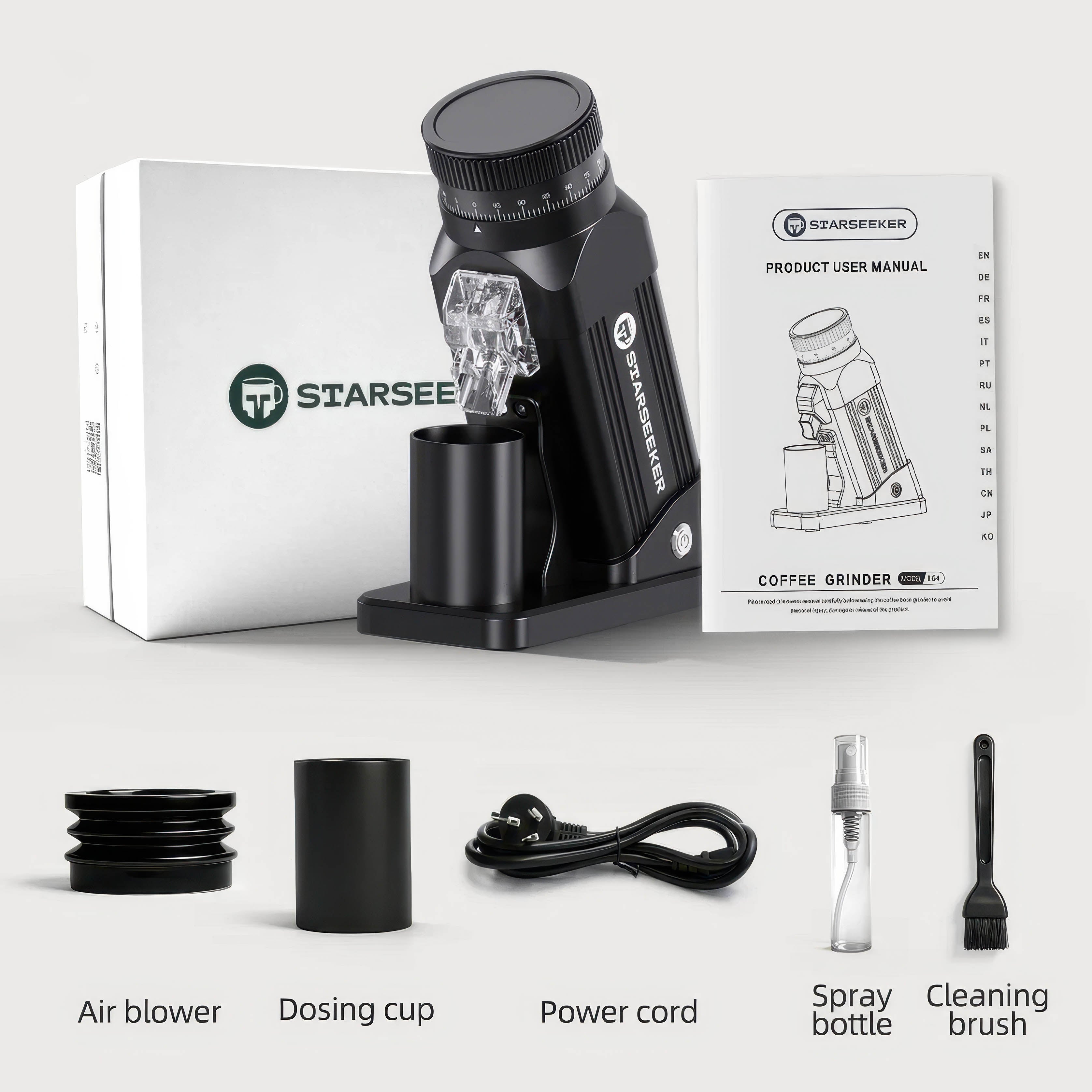 STARSEEKER E64 Electric Coffee Grinder - 64mm Titanium Flat Burr