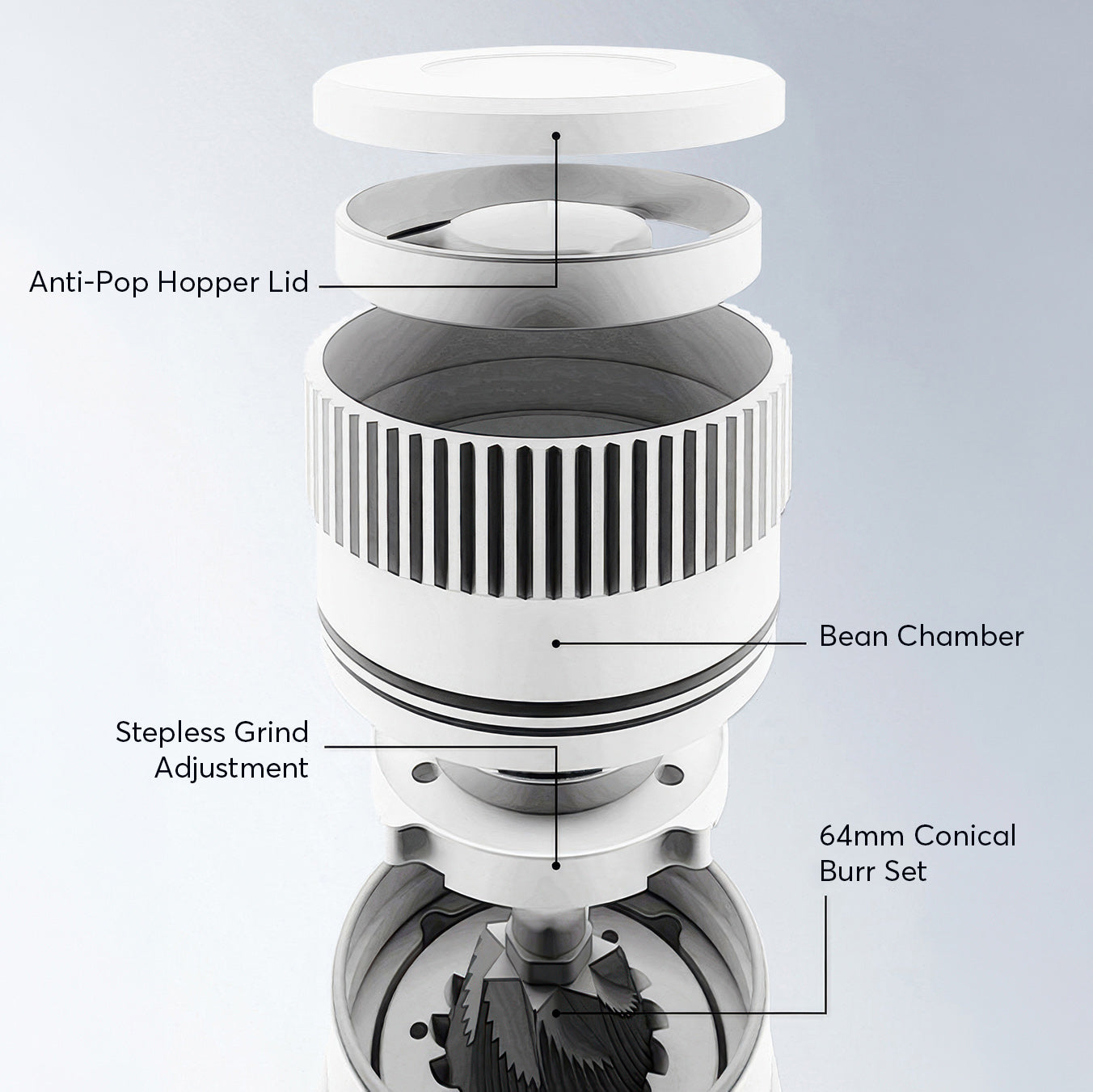 STARSEEKER E64 Electric Coffee Grinder - 64mm Titanium Flat Burr