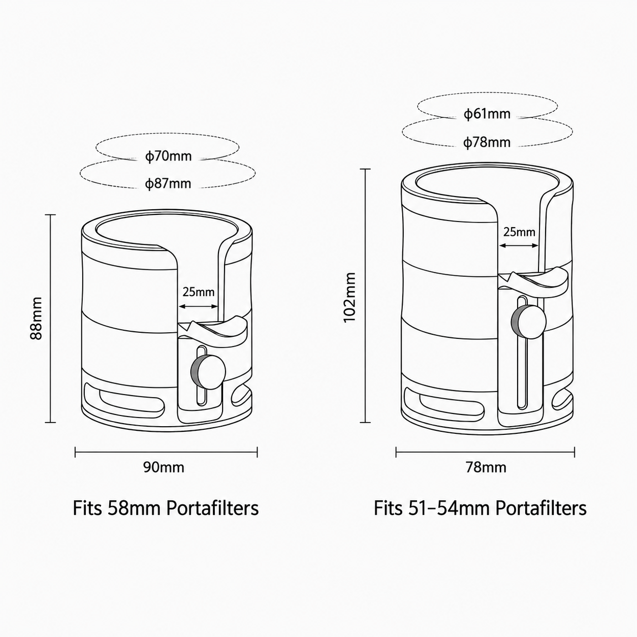 Portafilter Holder & Tamping Station V3