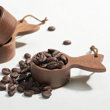MUVNA Coffee Spoon Walnut Coffee Bean Measuring Spoon 10g Coffee Powder Measuring Small Spoon Called Bean Wood Spoon