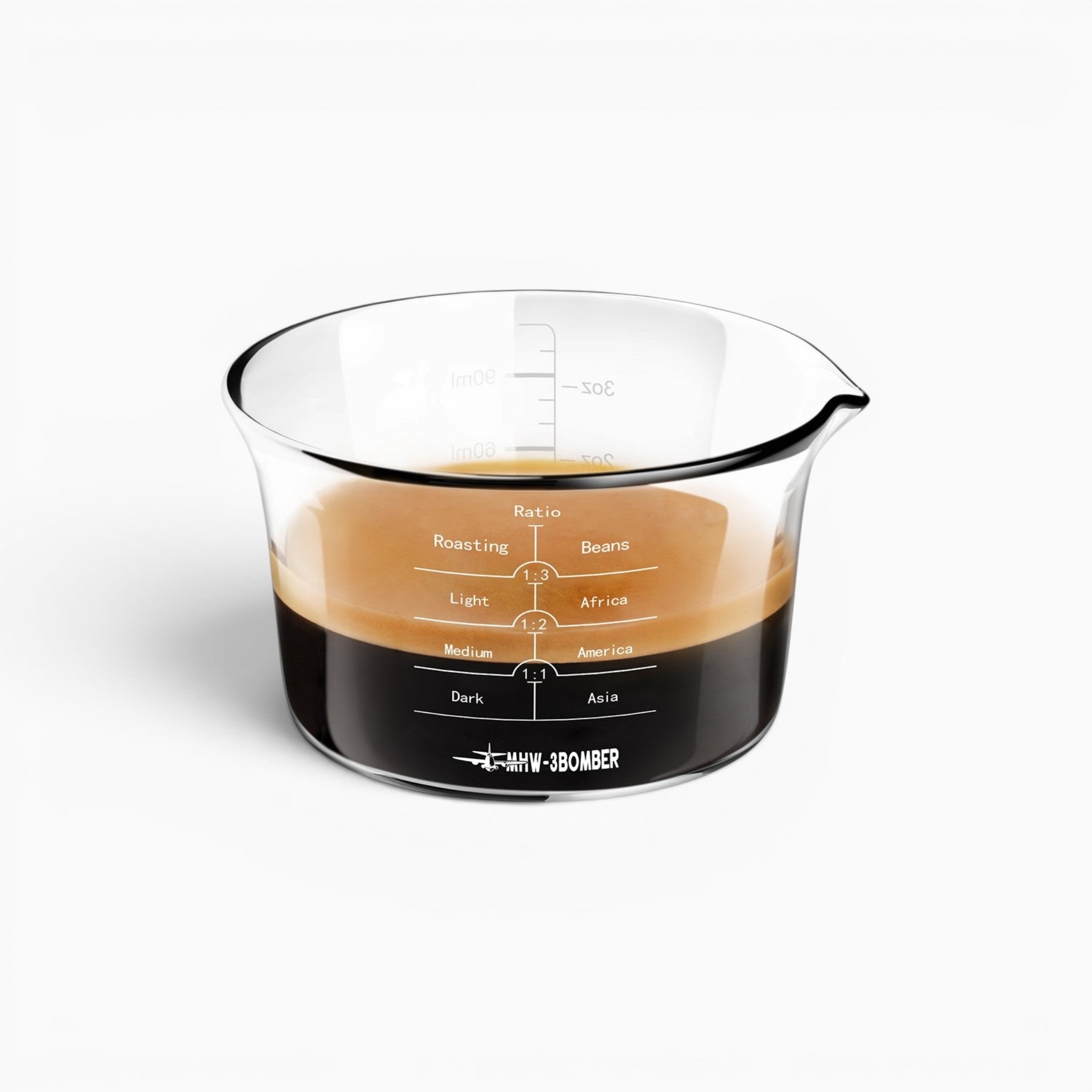 Glass Espresso Measuring Cup 120ml